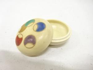 色絵　つぼつぼ香合